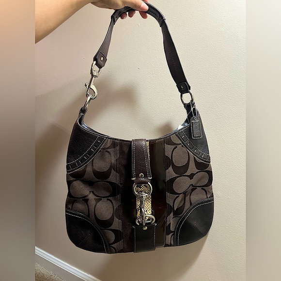 Coach Hamptons Signature Hobo Python - Picture 1 of 5